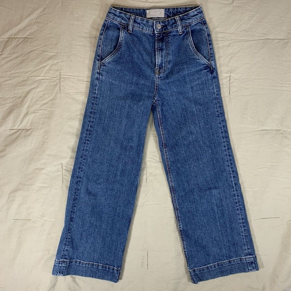 Everlane Jeans Women’s 24 Blue The Wide Leg Jeans High Rise 25x26